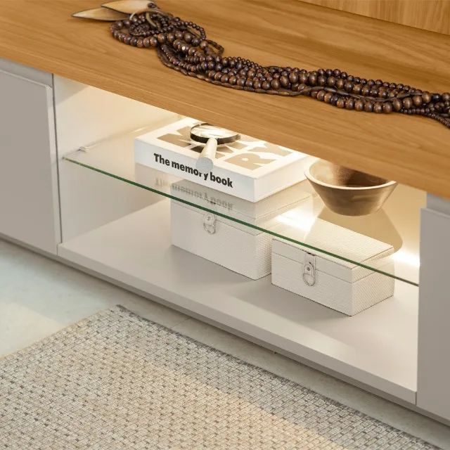 CONJUNTO RACK + PAINEL + 2 MODULO LATERAL + 2 MODULO CRISTALEIRA MAGNUM - Foto 4