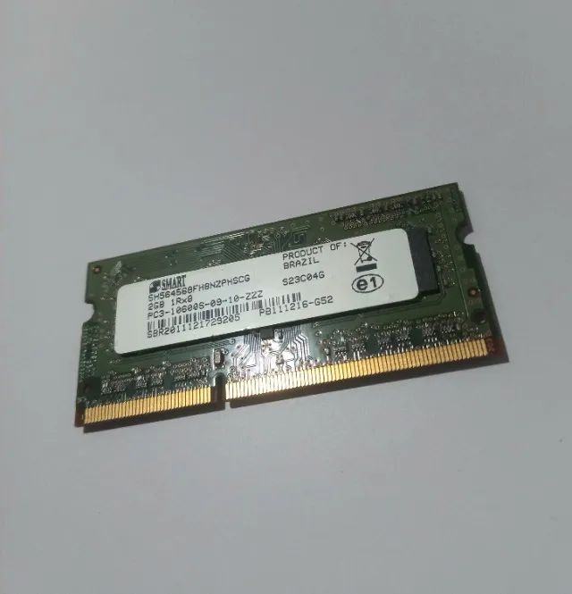 Memória RAM Notebook 2GB DDR3 1333MHz Funcionando 100%