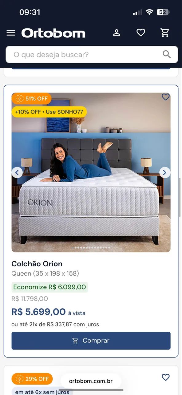 Cama + Box Queen Ortobom SEMI NOVA IMPECÁVEL - Foto 5