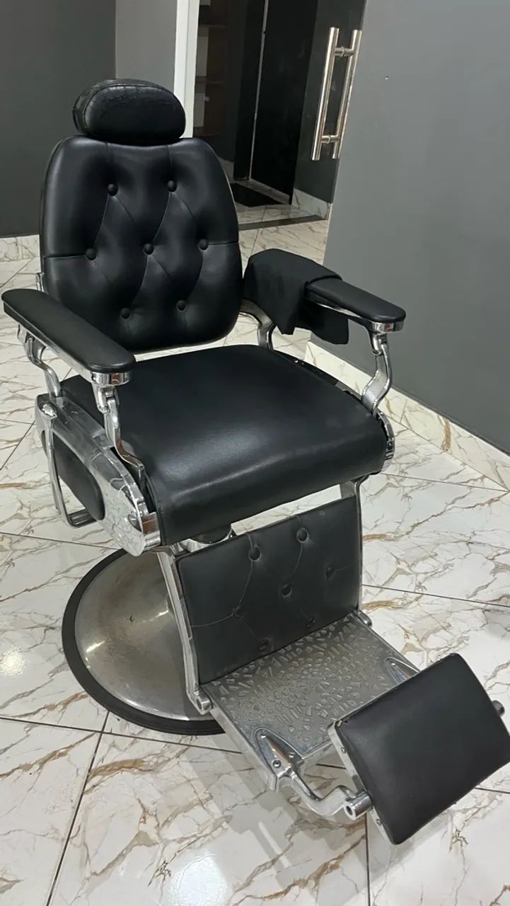 Bancada com espelho e cadeira para barbeiro profissional - Foto 4