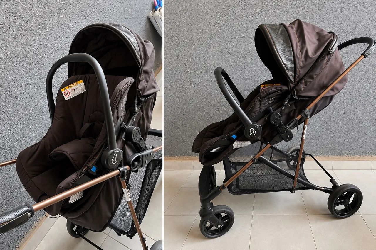 Carrinho de bebê e bebê conforto - Foto 5
