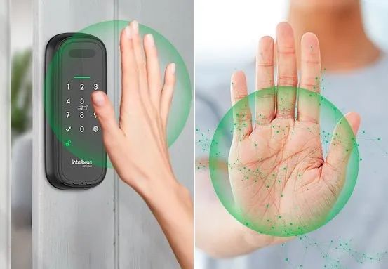MFR 2040 - Fechadura Inteligente Intelbras com acesso via palma da mão