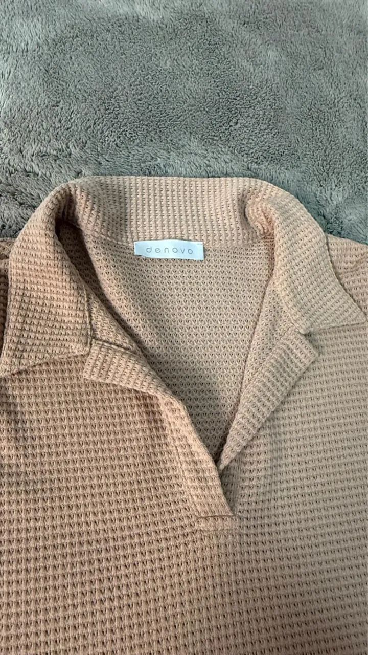 blusa de tricot denovo bege m - Foto 2