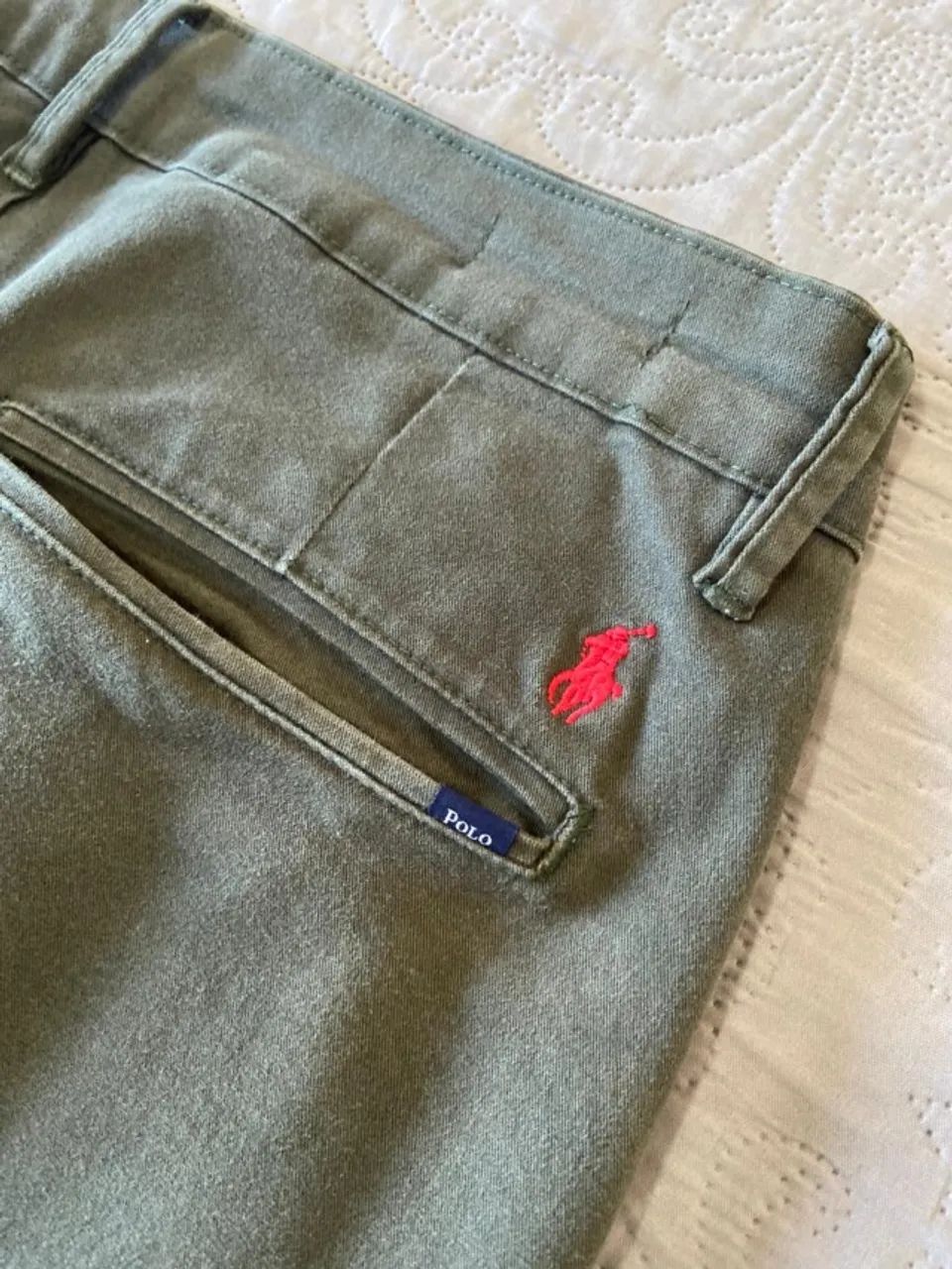 Calça Ralph Lauren Verde - Sarja Chino Original - Foto 3
