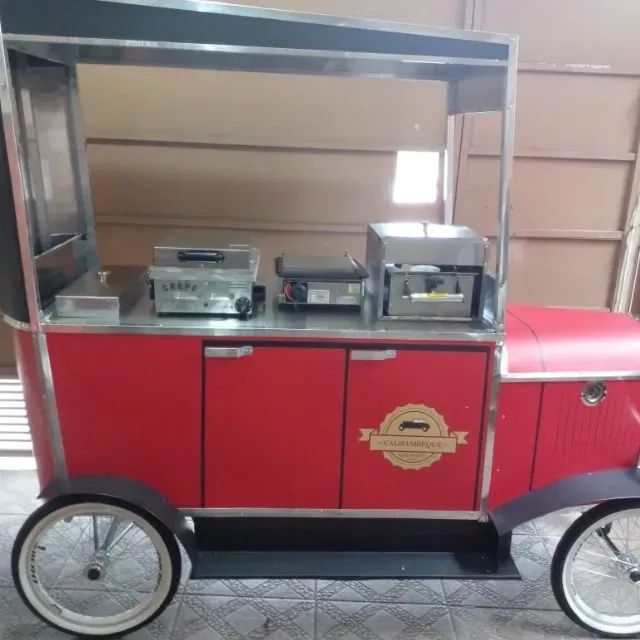 Carrinho de cachorro quente hot dog e lanches novo