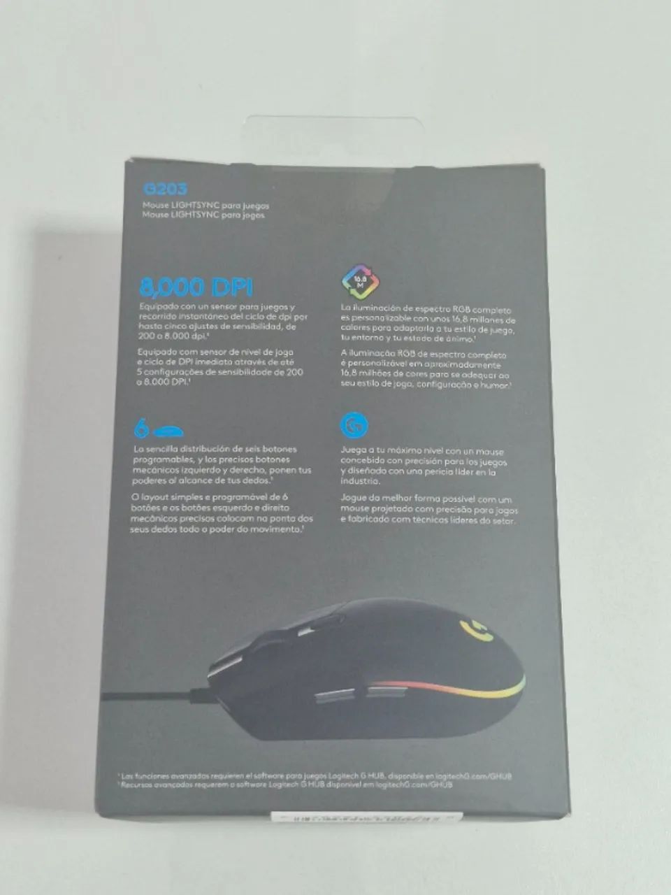 Mouse Gamer Logitech G203 (Lacrado) - Foto 3