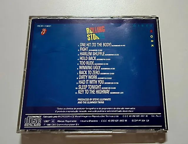 CD The Rolling Stones - Dirty Work - CBS - Ind. Brasileira - Foto 2