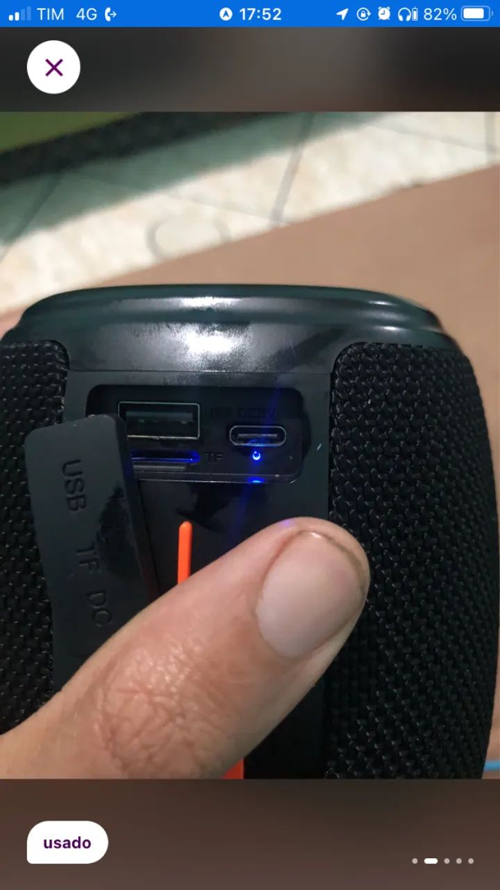 Caixinha bluetooth 50W usada  - Foto 3