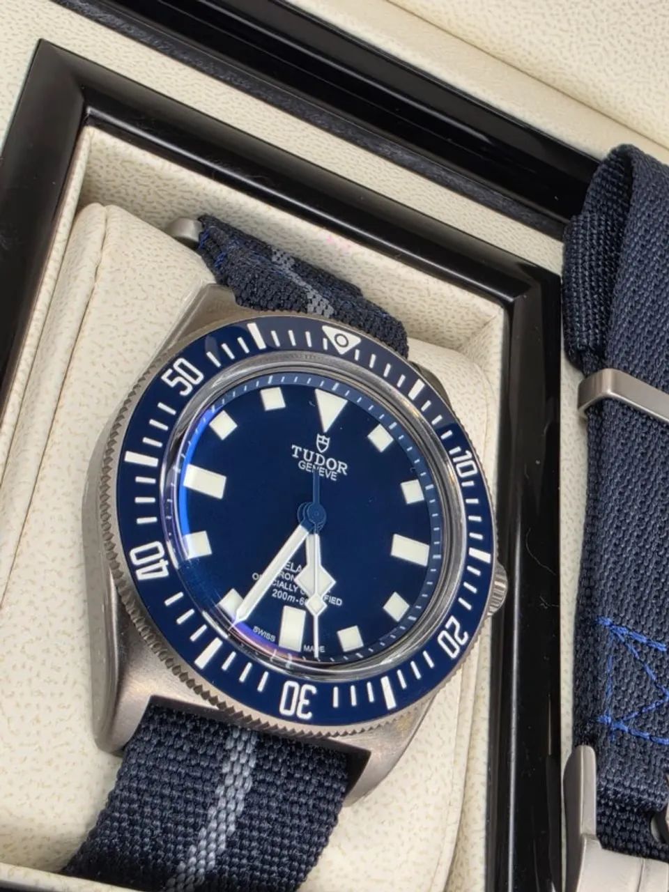 Relogio Tudor Pelagos Azul Autom. Super C. 2 pulseiras RECEBEU VOCE PAGA EM 10X S/ JUROS - Foto 3