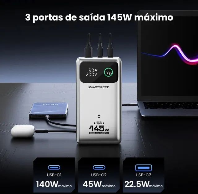 Powerbank Movespeed M25PRO - Novo zero - Foto 3