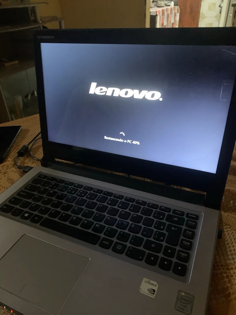 Notebook funcionando perfeitamente.
