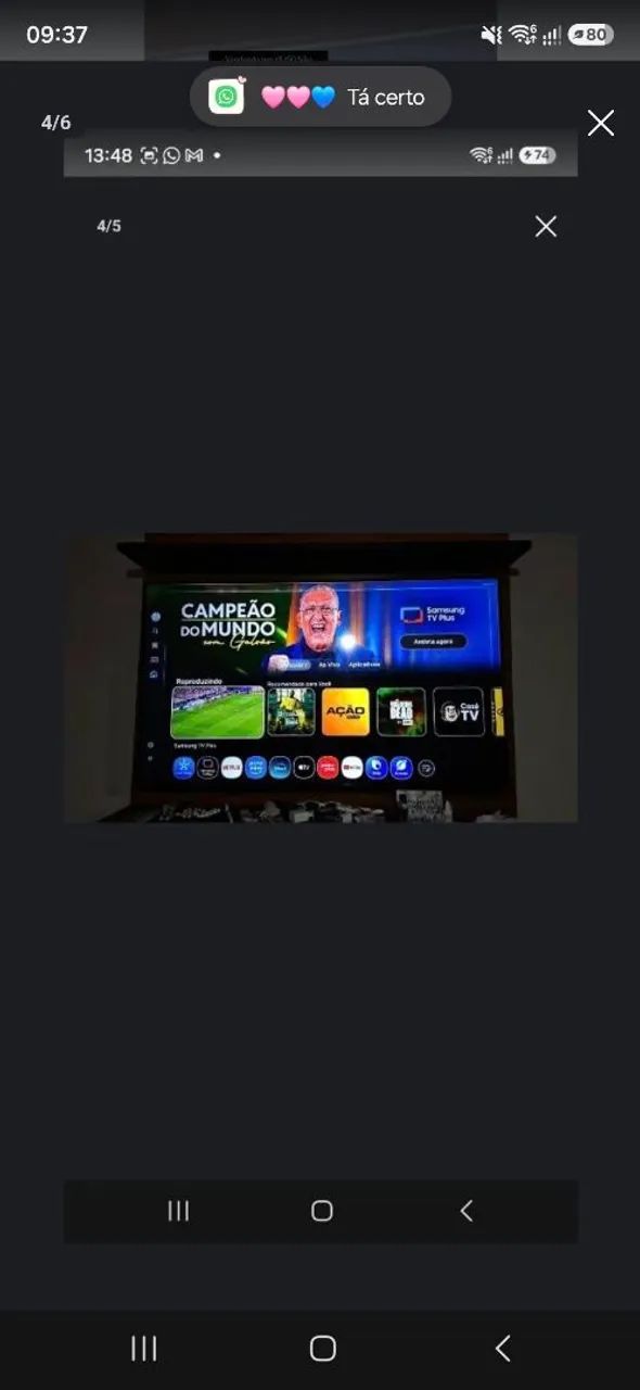 Smart TV 4K 55 polegadas com Alexa comando de voz bixby TV tudo em um já com canais - Foto 4