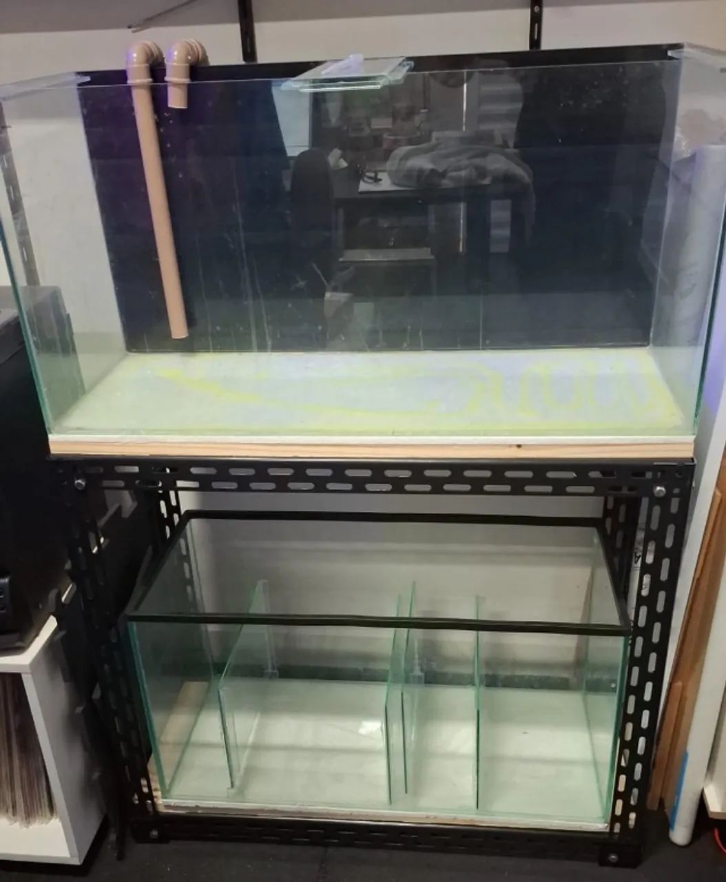 Kit Aquario Marinho Completo - Aquario/Sump/Skimmer/Luminarias/Bomba/Substrato/Balling