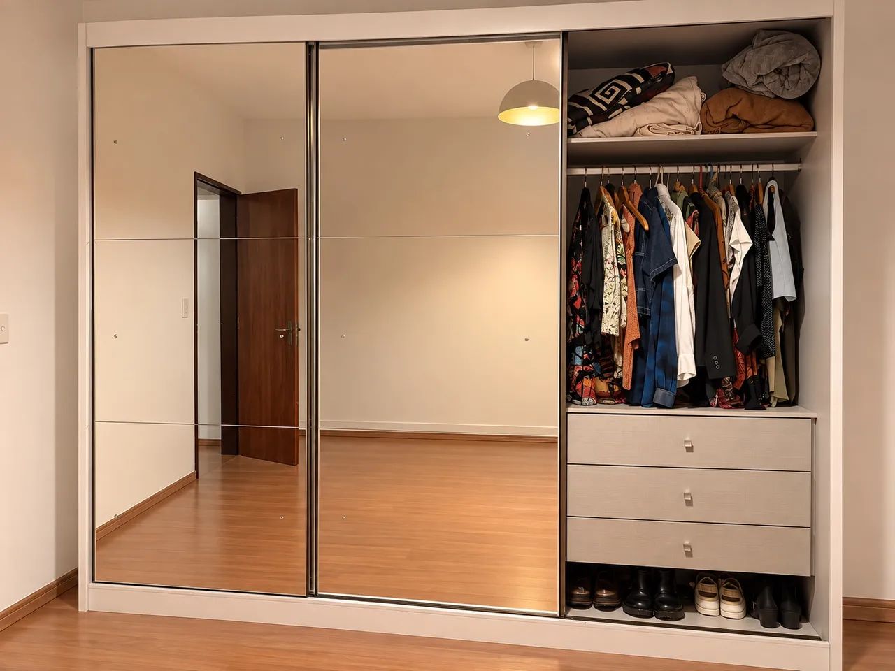 Guarda-roupa espelhos bem conservado