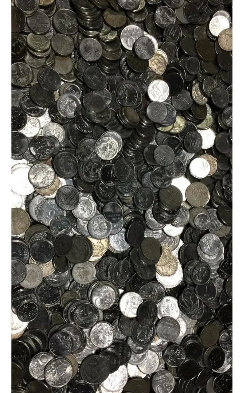 10 kg de moedas inox variadas para coleção - Foto 3