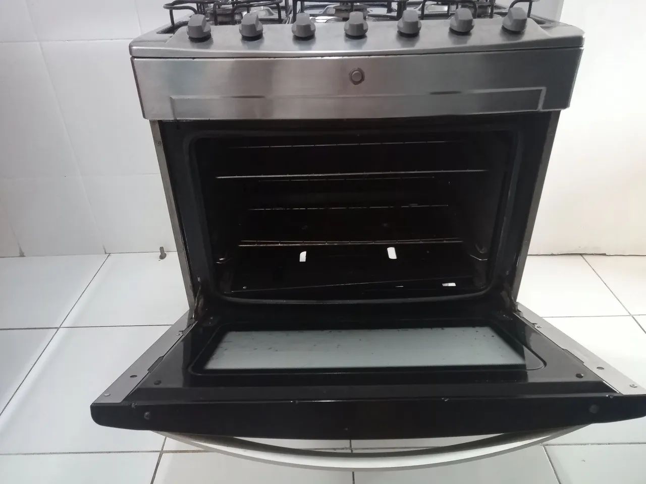 Fogão Brastemp de Inox 6 bocas