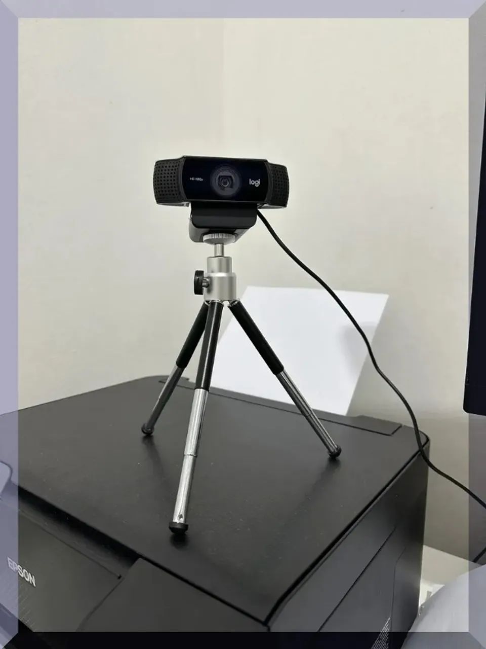 Webcam Logitech C922 Pro Stream Full HD com microfone e suporte Pronta entrega