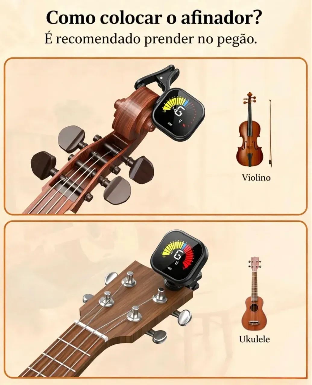 Afinador recarregável Cherub WST670 novo - Instrumentos musicais