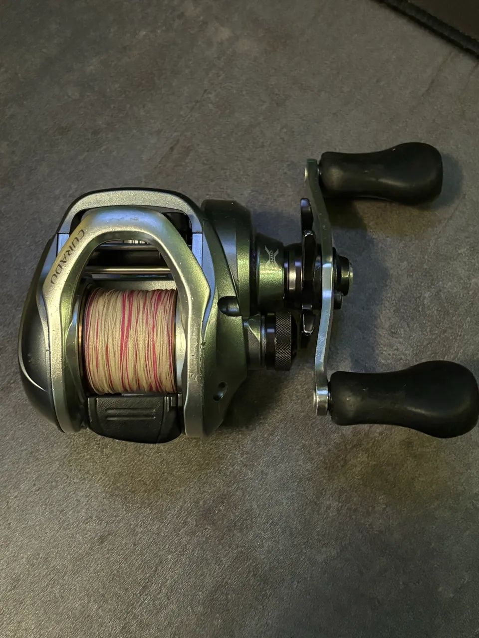 carretilha shimano curado 201g7 Pesca New 201 Manivela Esquerda Esporte PGM 014 - Carretilha Shimano