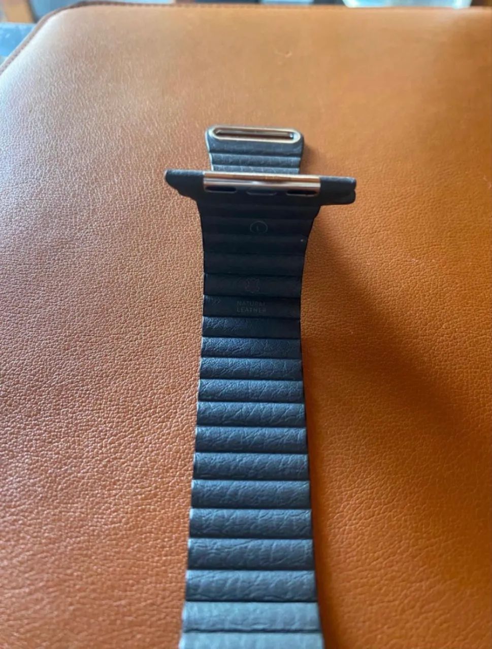 Pulseira Apple Watch Couro Loop Dark Grey - Foto 2