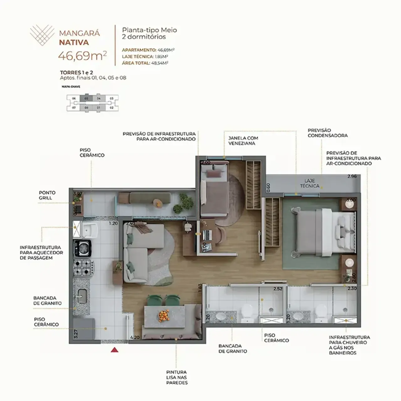 PLANTA 46m²