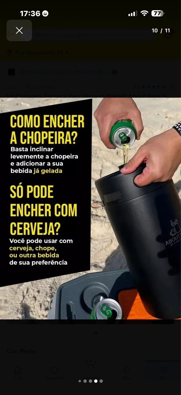Chopeira térmica com 10 capsulas  de pressão - Foto 2