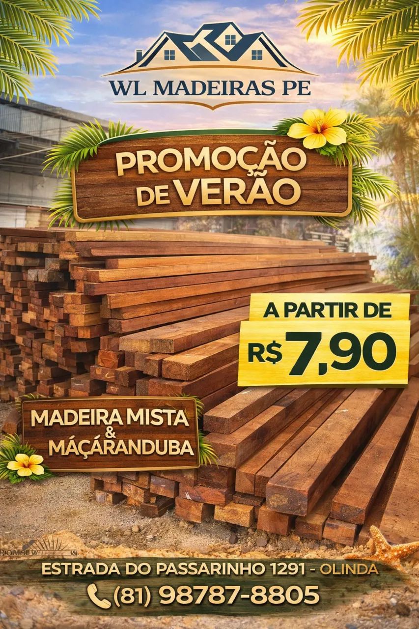 SALDÃO DE MADEIRAS MISTA E MAÇARANDUBA 