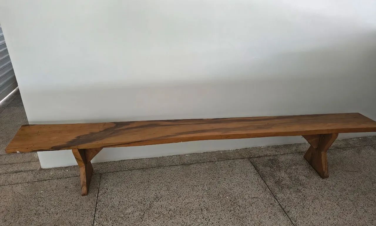 Mesa rústica com 2 bancos - Foto 3