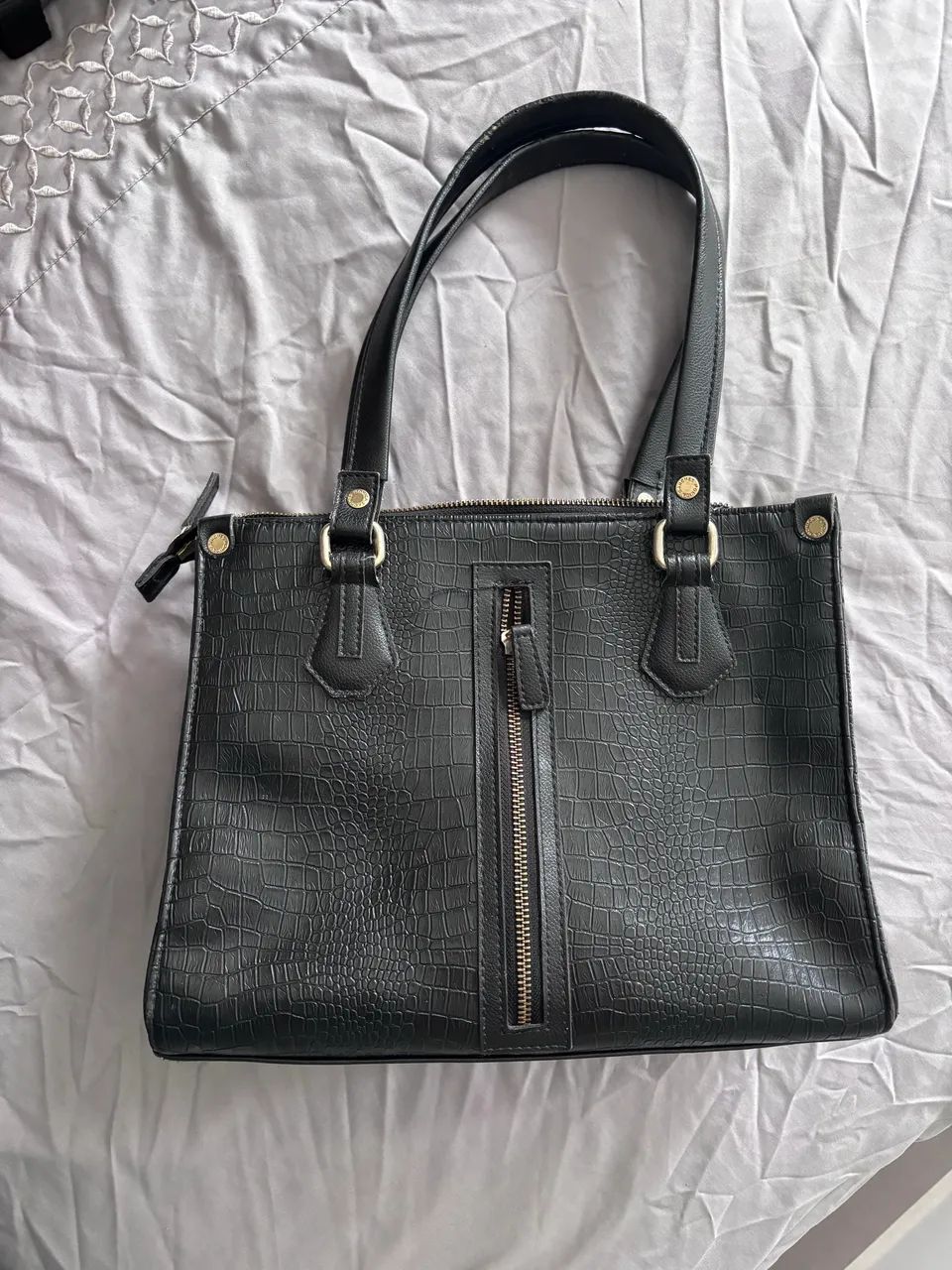 Bolsa Mônica Sanches Preta Couro Original 