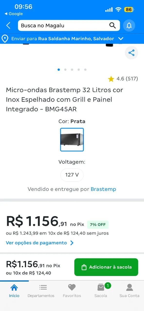 Microondas Brastemp 32litros - Foto 5