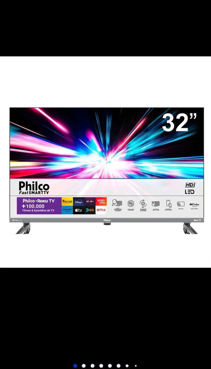 Smart TV LED 32" Philco PTV32K34RKGB Roku TV, Dolby Audio e Processador Quad-Core, - Foto 3
