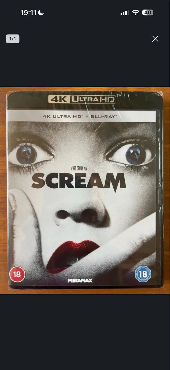 Bluray + Bluray 4k pânico scream 1 