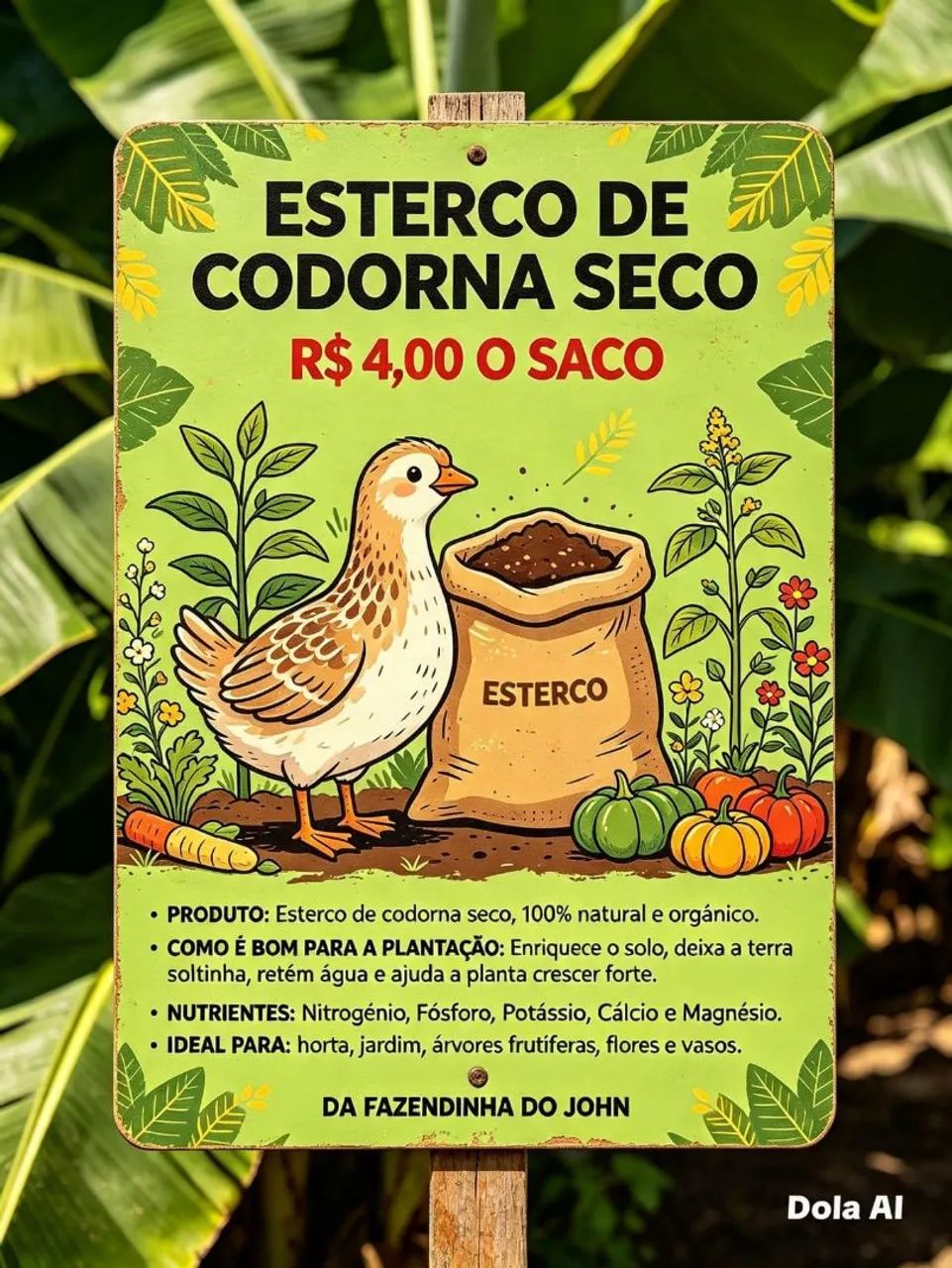 Esterco de codorna