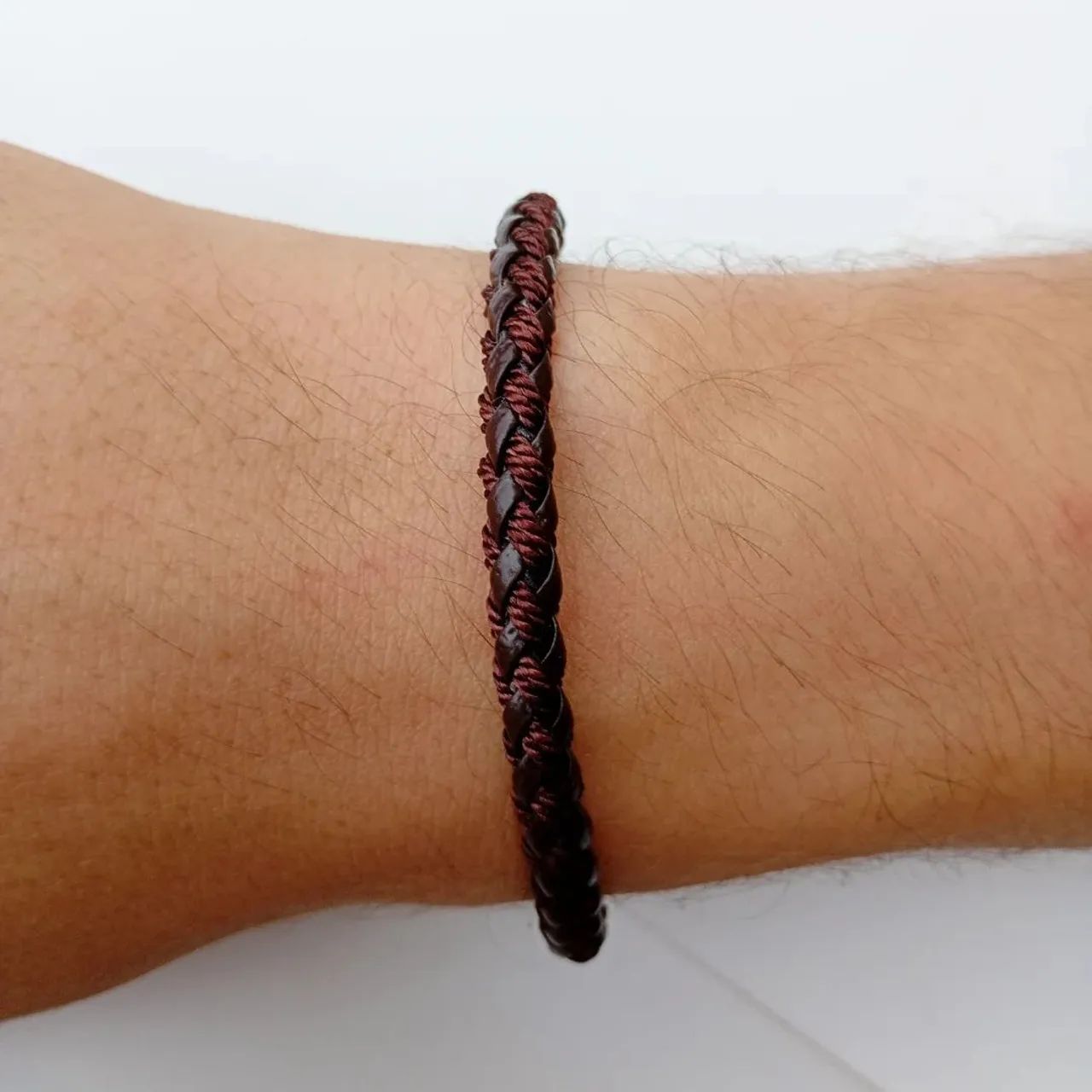 Pulseiras Masculinas Macramê Marrons - Foto 2