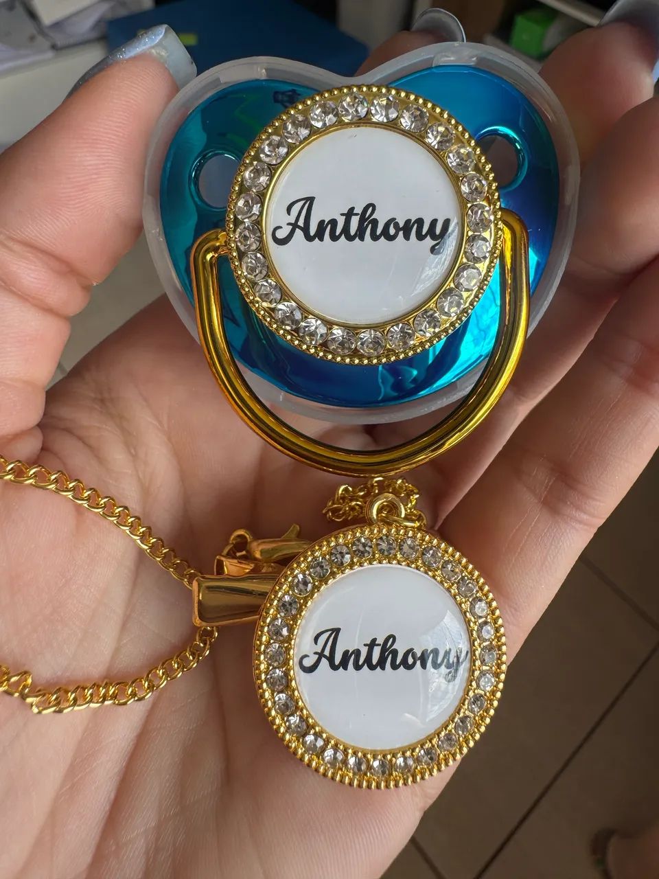 Kit chupeta e prendedor com nome - Foto 2