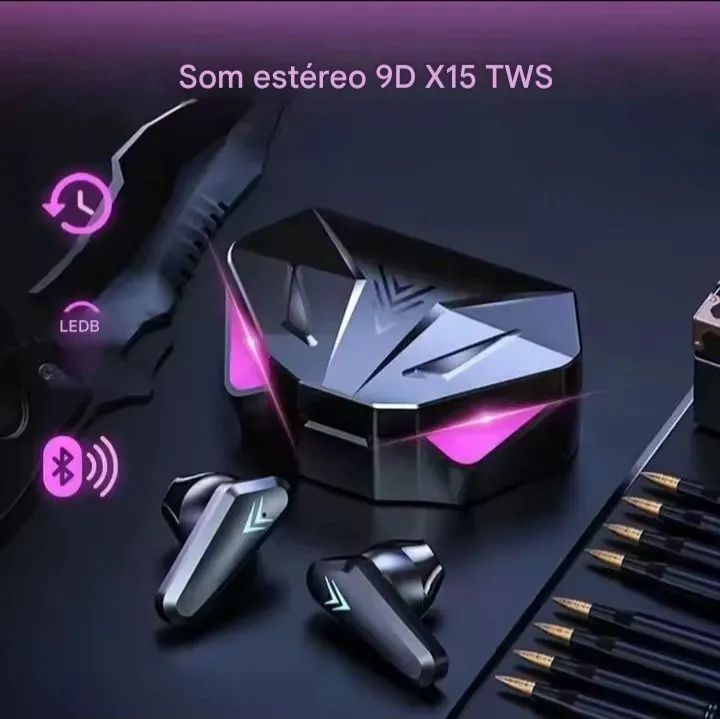 Fone de Ouvido X15 Bluetooth 5.3 Som 9D - Foto 5
