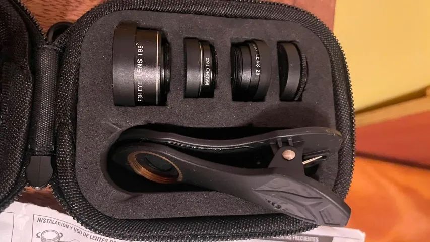 Lentes para Celular - Kit com 3 Lentes - Macro, Grande Angular e Olho de Peixe