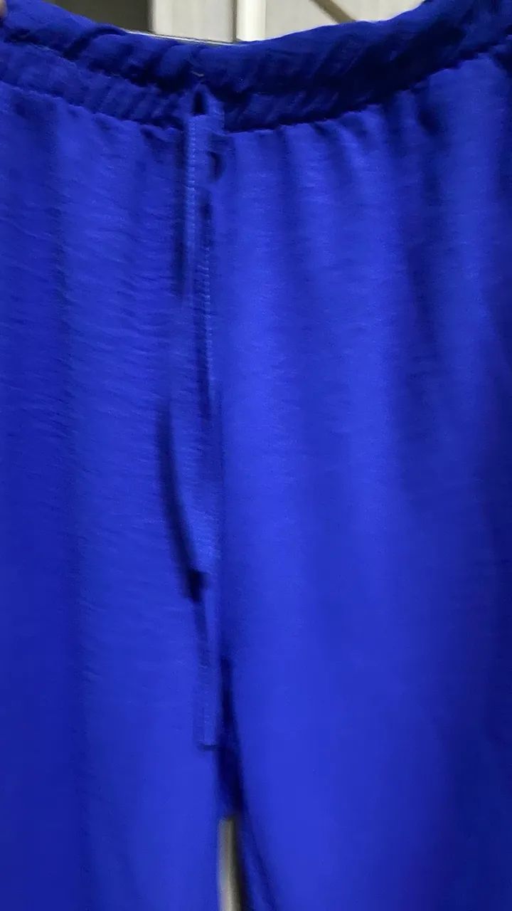 Calça pantalona azul