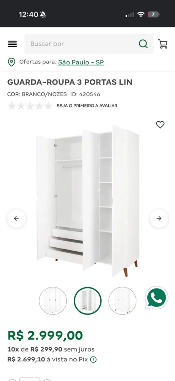 Jogo de quarto branco Tok Stok - Foto 4