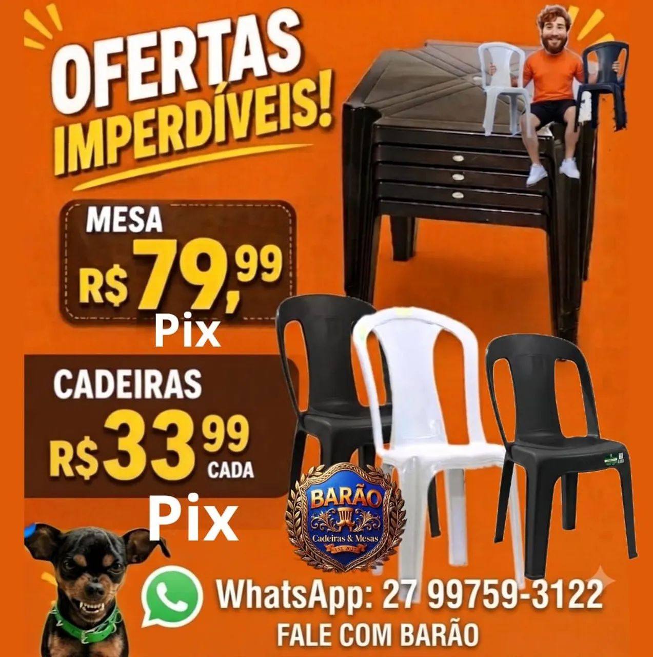 Cadeira plástica PROMOÇÃO 