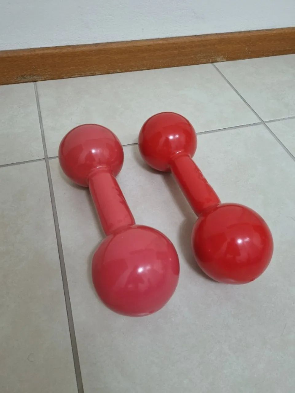 Par de halter de 8KG (emborrachado)