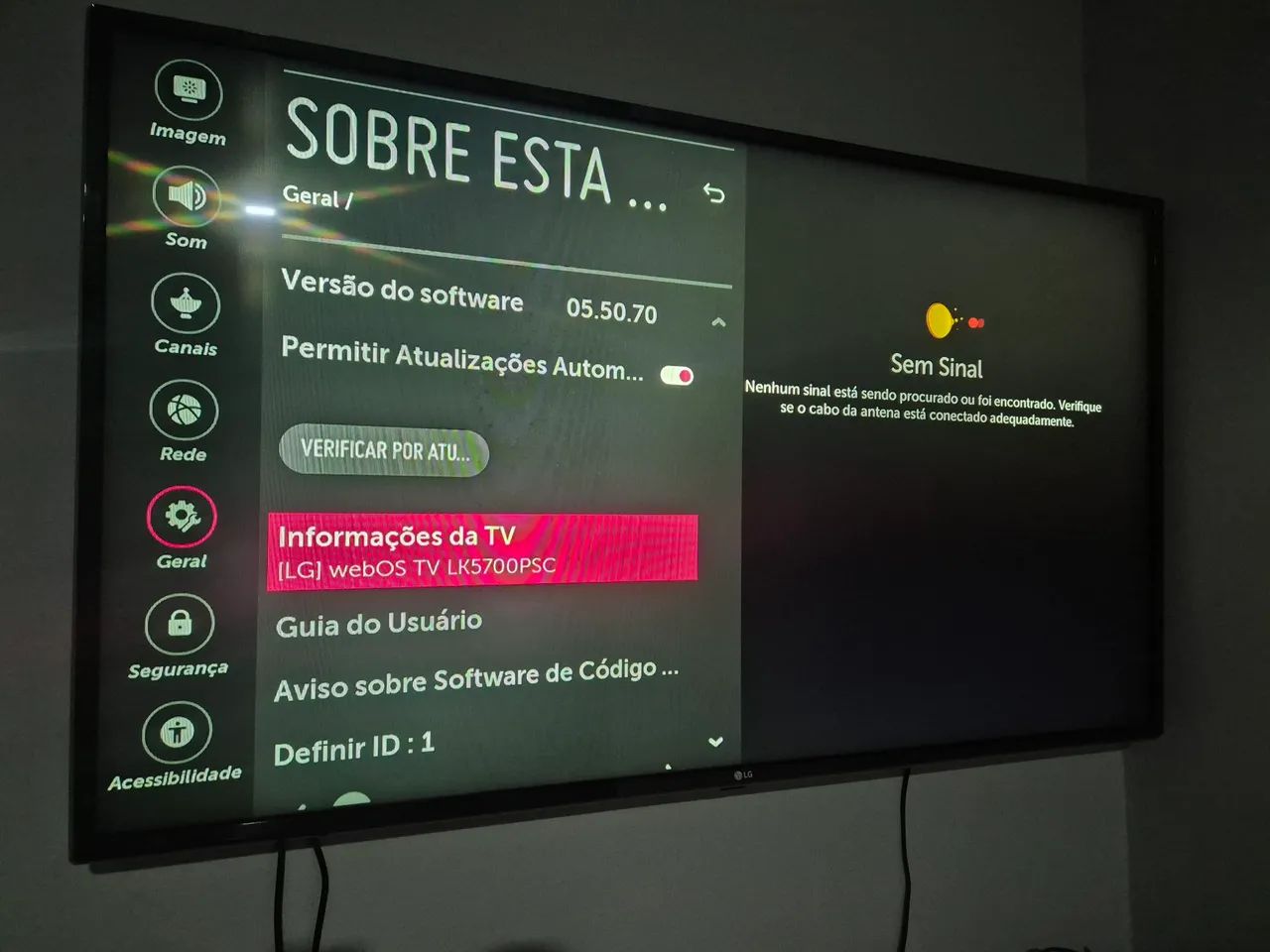Tv LG 49 polegadas + TV PLUS