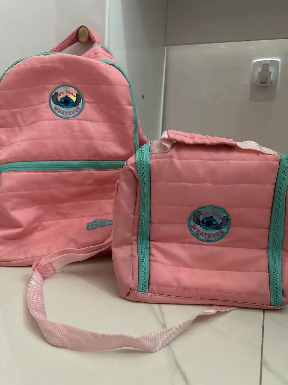 Mochila e Lancheira infantil Stitch - Foto 3