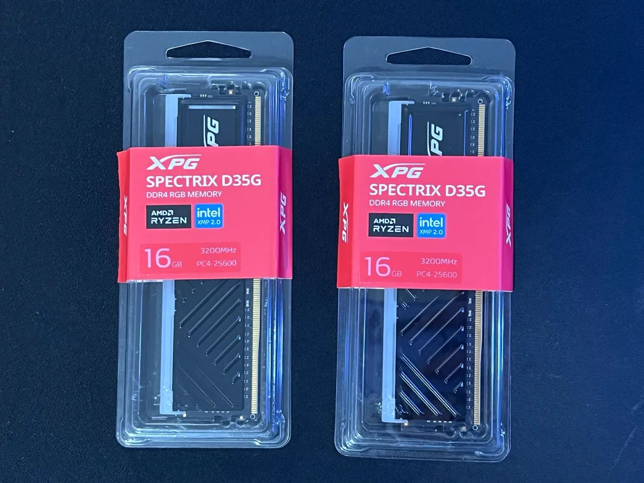 Memórias DDR4 32Gb 2x16 3200MHz XPG Spectrix D35G RGB Novas