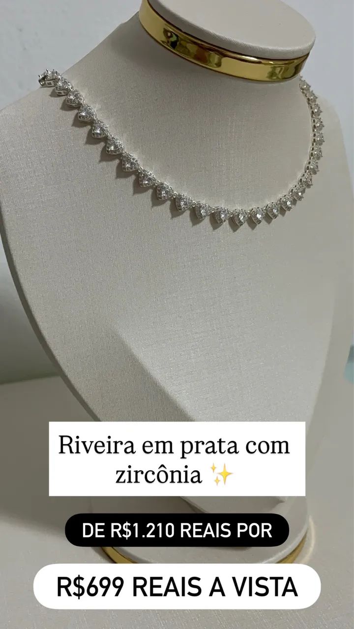 Vendo corrente Riviera em prata  - Foto 2