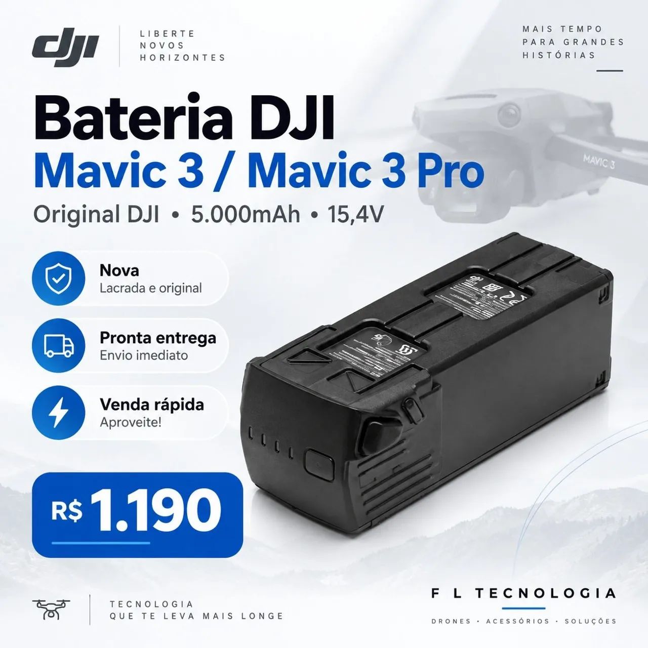 Bateria Original DJI Mavic 3 / Mavic 3 Pro