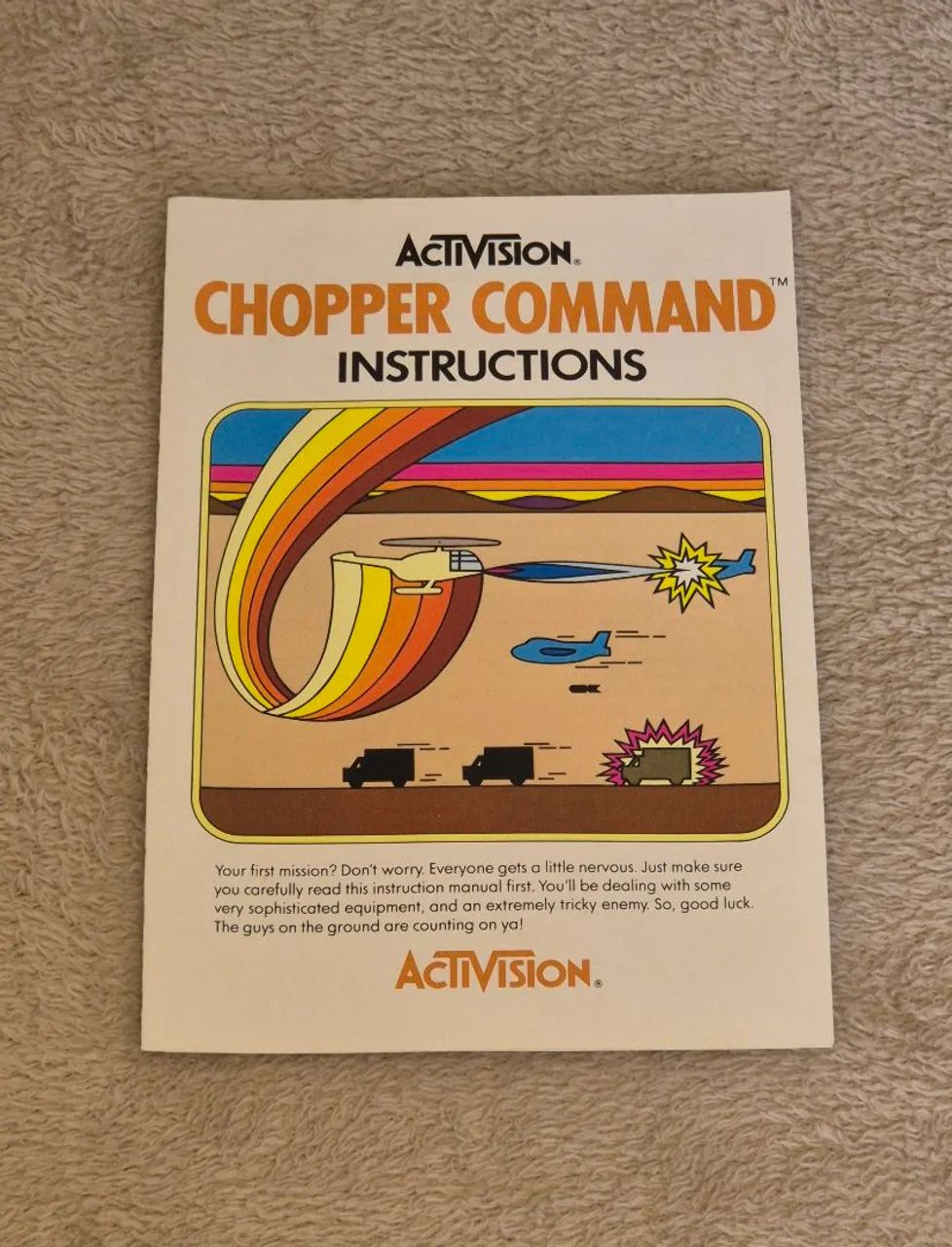 Jogo Chopper Command na caixa com manual - Atari 2600 - Foto 5