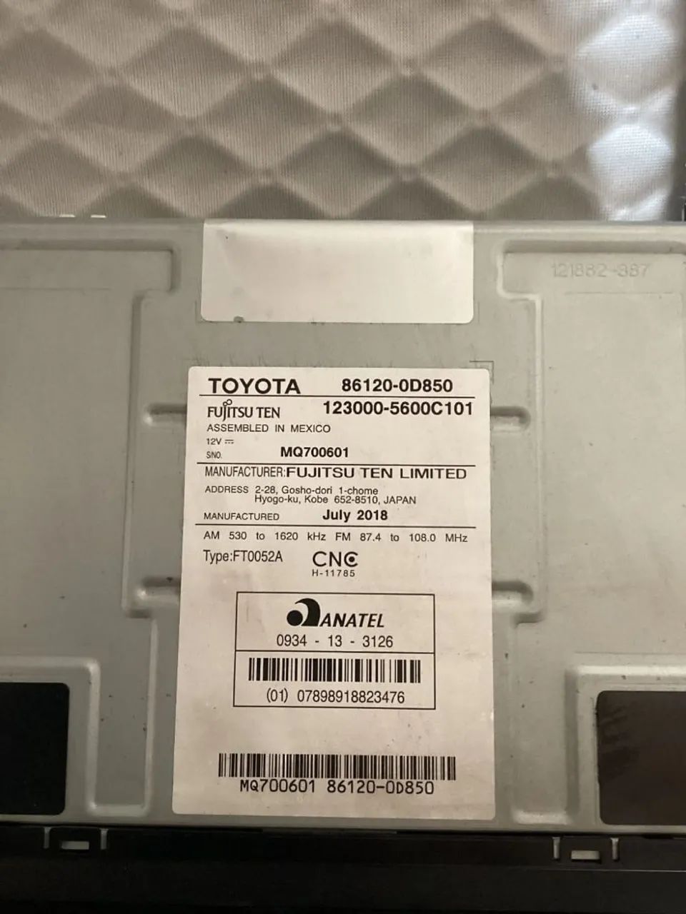 Rádio Toyota Etios Original 2017/2018/2019 - Foto 3
