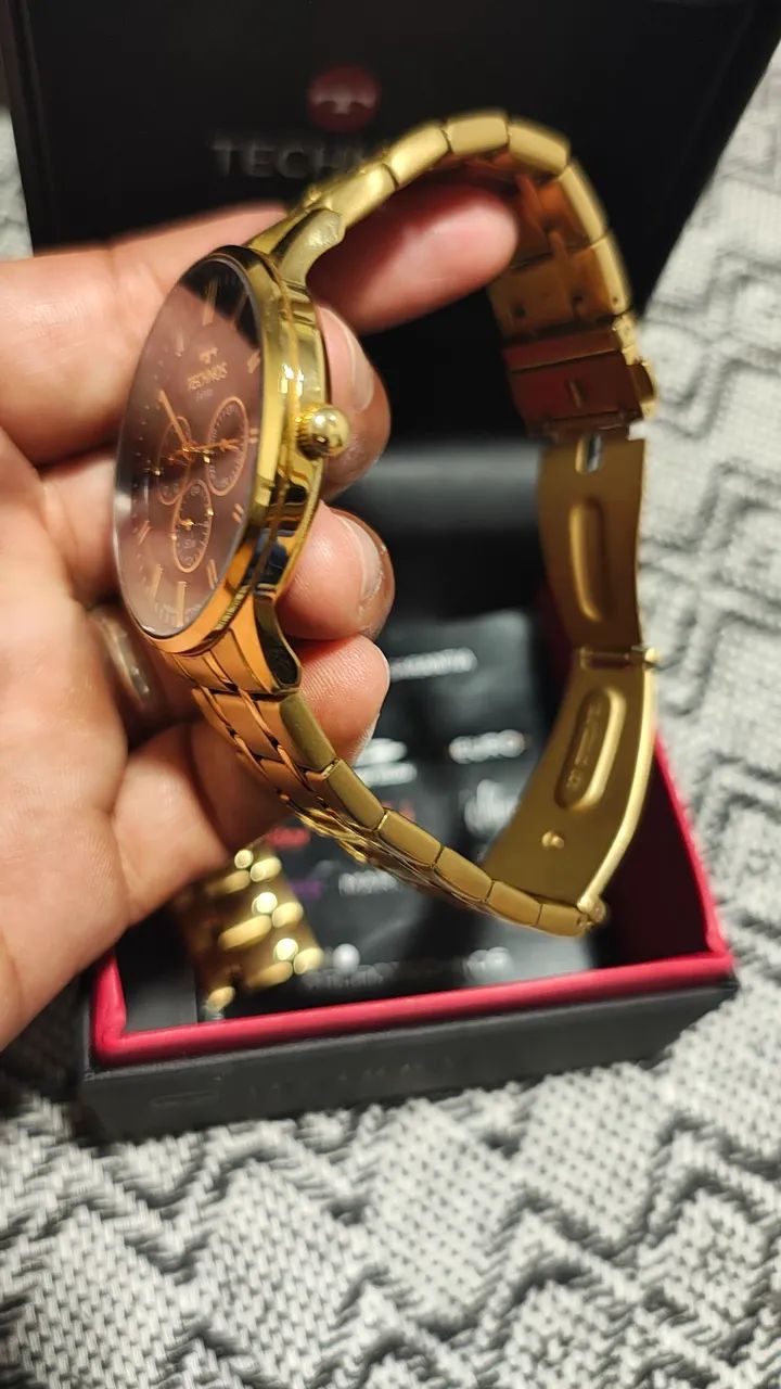 Relógio Technos dourado novo novo!!! - Foto 3