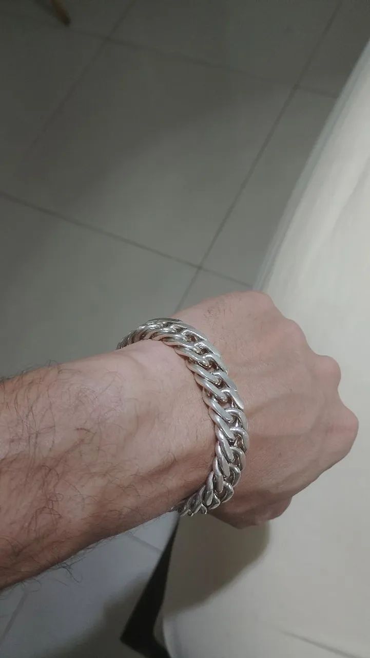 Cordão de prata pulseira de prata  - Foto 3